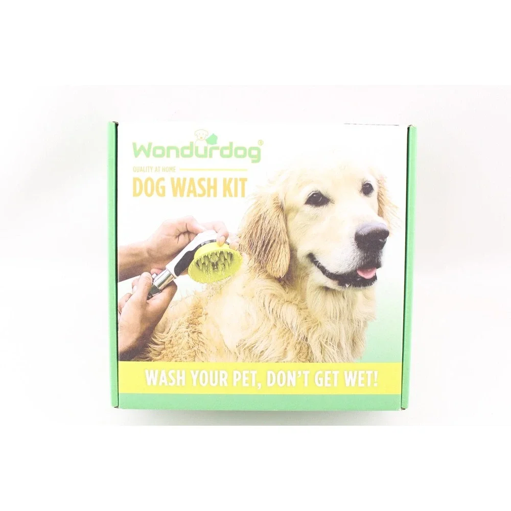 Wondurdog Quality at Home Dog‎ Wash Kit for Shower with Splash Guard Shield
